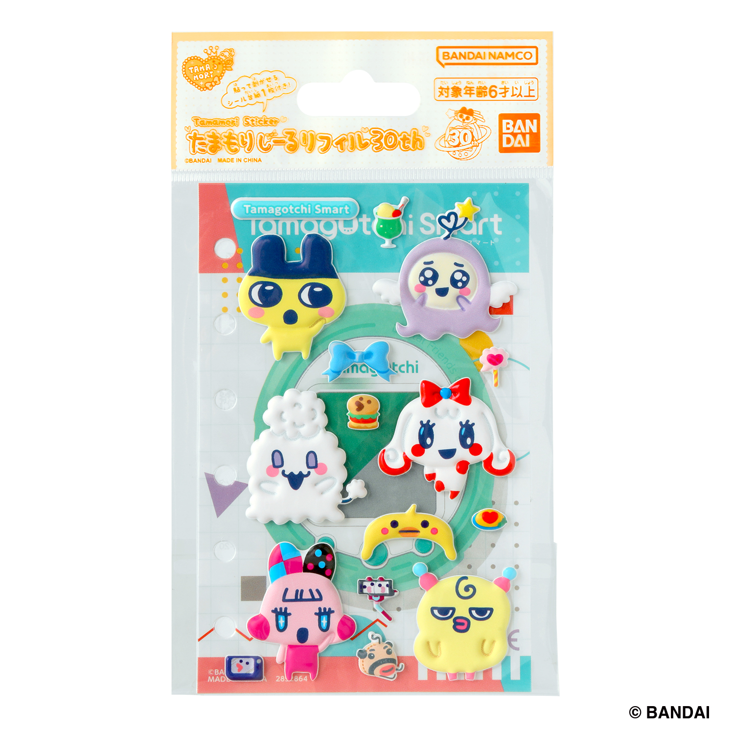 たまもりしーるリフィル30th　Tamagotchi Smartセット